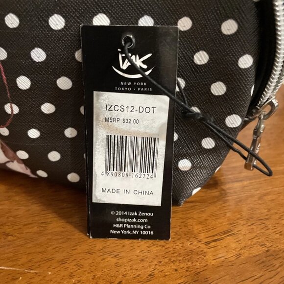 iZak Zenou Polka Dot Dome Cosmetic Bag - NWT - Picture 5 of 5